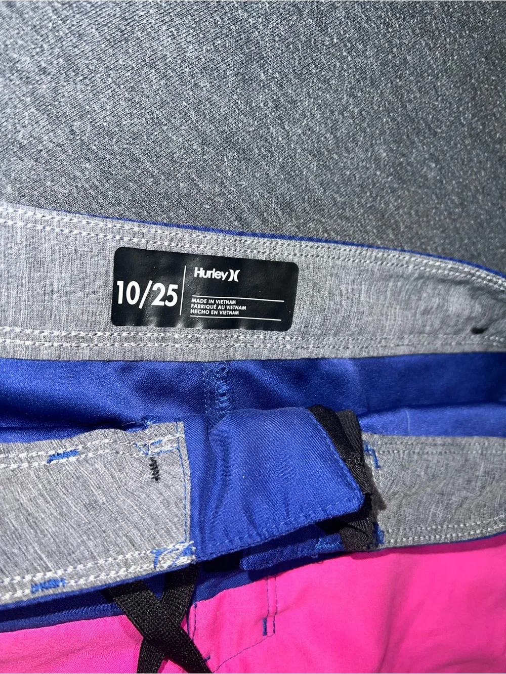 Hurley Men's Colorblock Blue/Pink/Orange Boardshorts